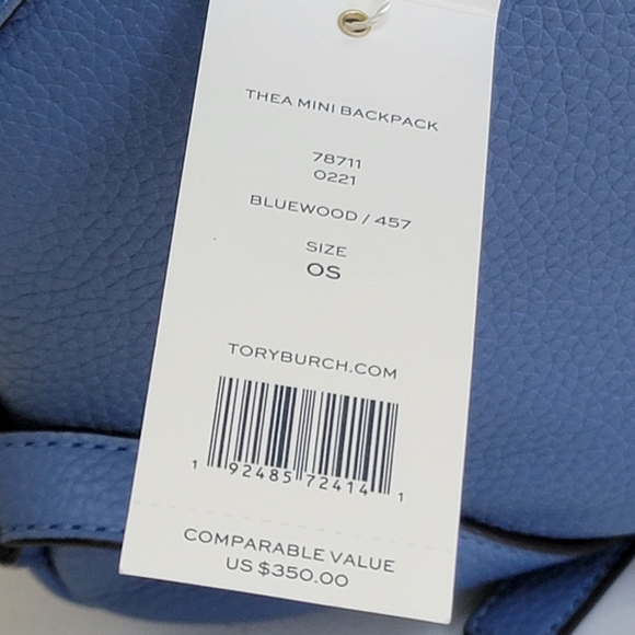 ⚠️LAST 1⚠️ Tory Burch Thea Mini Backpack Blue - Picture 5 of 6